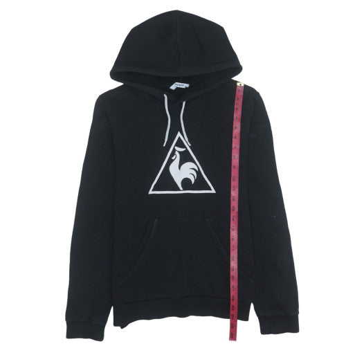 Le Coq Sportif Women's Black Pullover Hoodie Medium Cotton Blend