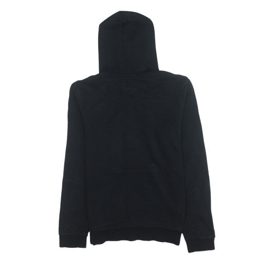 Le Coq Sportif Women's Black Pullover Hoodie Medium Cotton Blend