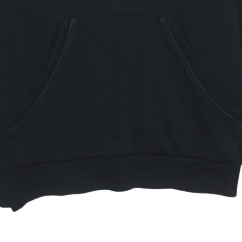 Le Coq Sportif Women's Black Pullover Hoodie Medium Cotton Blend