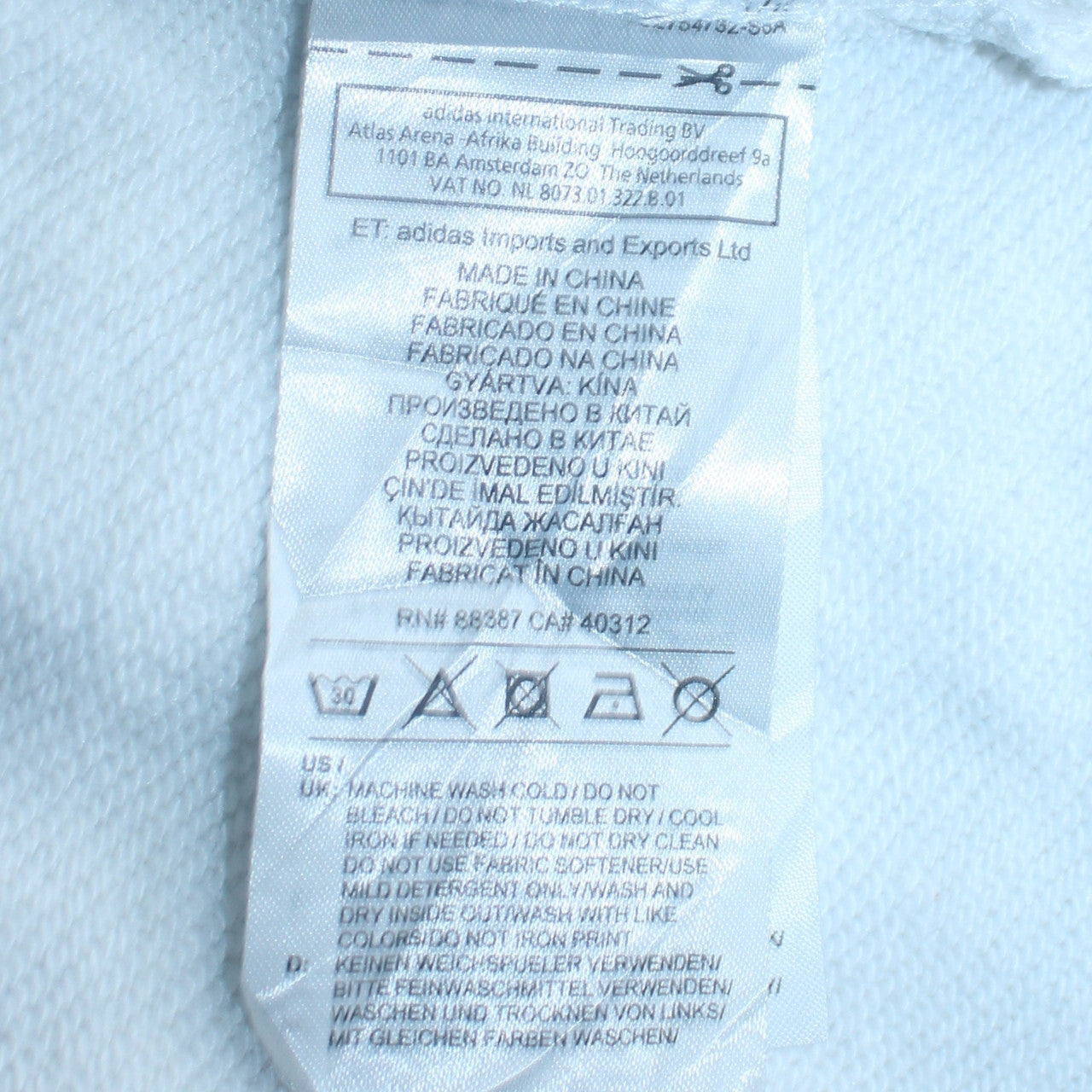 Adidas Women White Crop Sweatshirt UK 10 Crew Neck Long Sleeve Logo