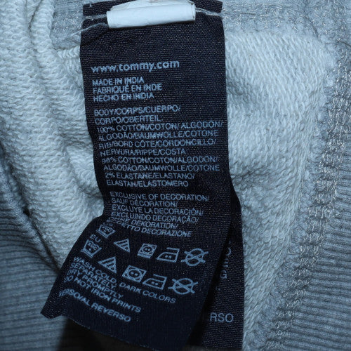 Tommy Hilfiger Women Grey Cotton Crew Neck Pullover Sweatshirt Size 14