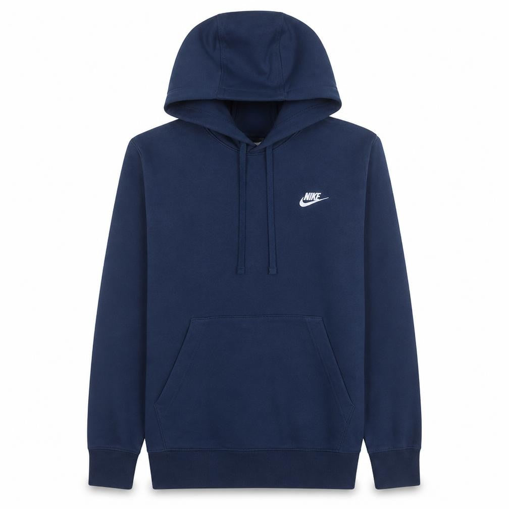 Nike Mens Blue Pullover Hoodie Small Regular Fit Logo Fleece