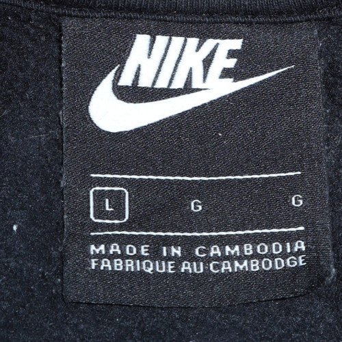 Nike Men's Green & Black Colourblock Crew Neck Sweatshirt L Classic Fit