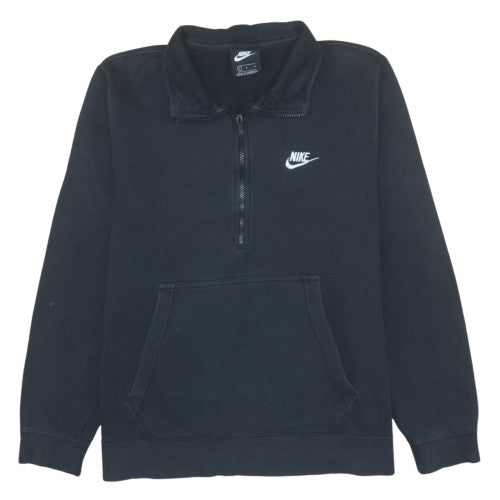 Nike Men's Black L 1/2 Zip Collared Fleece Sweatshirt