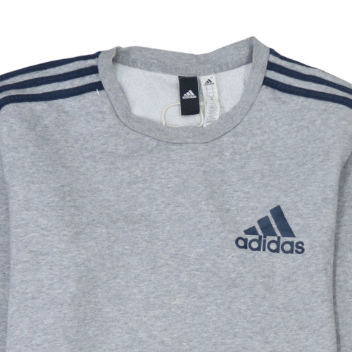Adidas Men's Grey Crew Neck Pullover Sweatshirt Medium