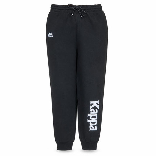 Kappa Women’s Black Jogger Sweatpants L Logo Fleece Activewear