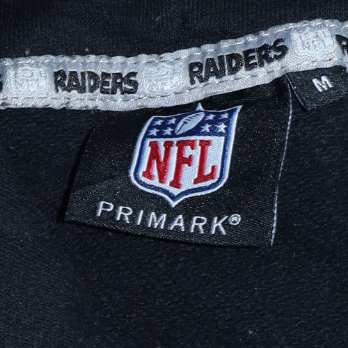 Primark NFL Raiders Men's Black Pullover Hoodie Size M Regular Fit