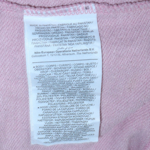 Nike Women’s Pink Pullover Hoodie XL Cotton Logo Casual Sweatshirt