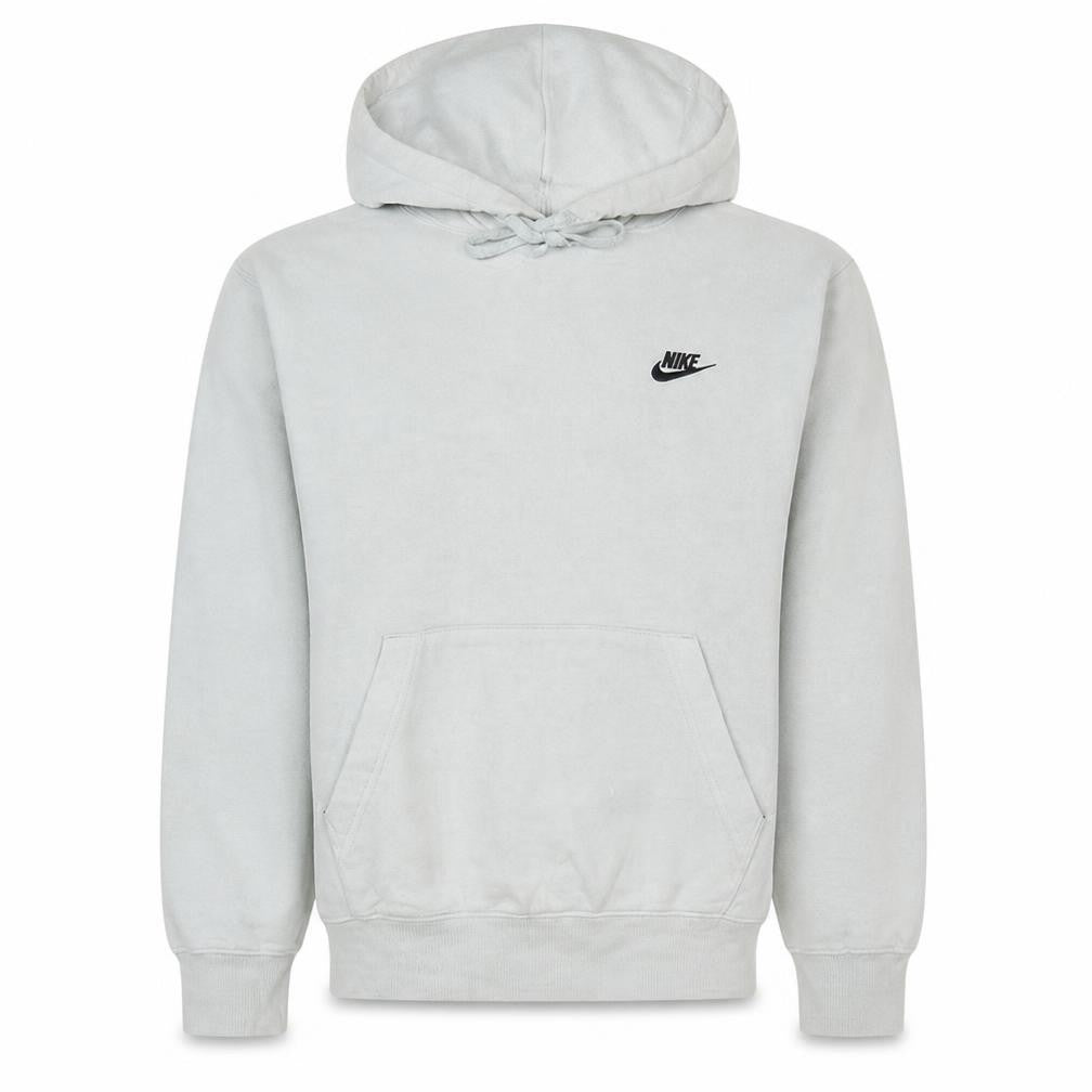 Nike Men’s Grey Pullover Fleece Hoodie M Regular Fit Sportswear