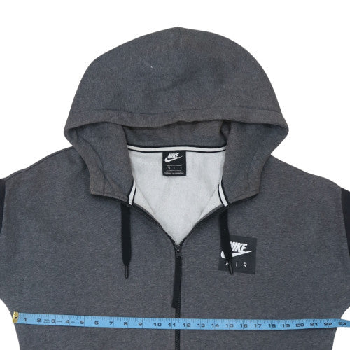 Nike Air Mens Grey Full Zip Hoodie L Sports Fleece Sweatshirt
