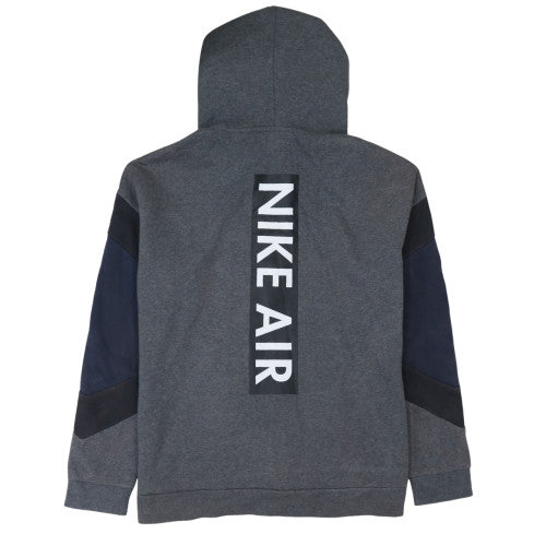 Nike Air Mens Grey Full Zip Hoodie L Sports Fleece Sweatshirt