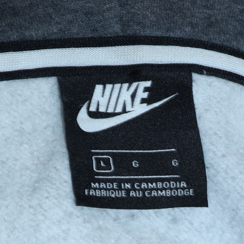 Nike Air Mens Grey Full Zip Hoodie L Sports Fleece Sweatshirt