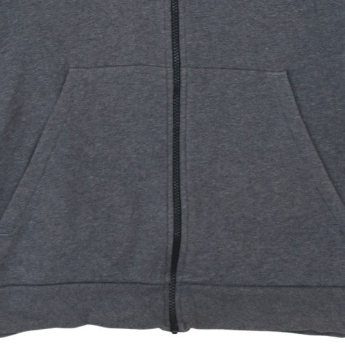 Nike Air Mens Grey Full Zip Hoodie L Sports Fleece Sweatshirt
