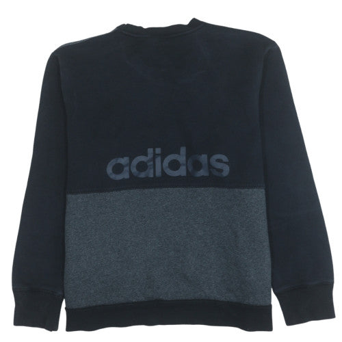 Adidas Mens Black XL Sweatshirt Crew Neck Long Sleeve Logo Pullover