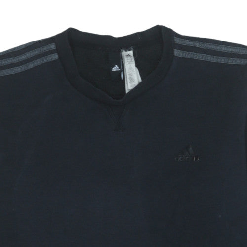 Adidas Mens Black XL Sweatshirt Crew Neck Long Sleeve Logo Pullover