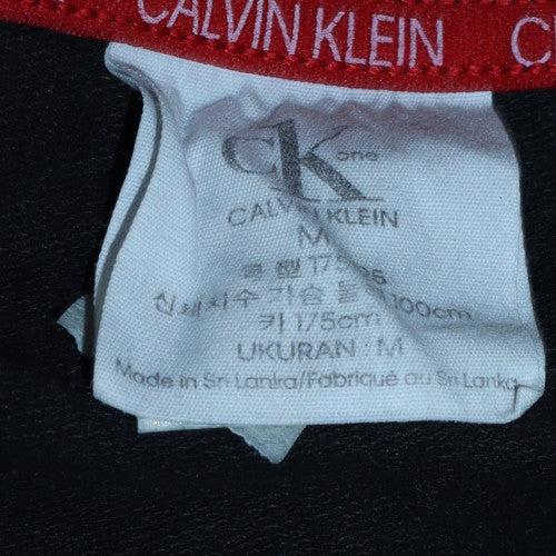 Calvin Klein Men's Black Regular Fit Crew Neck Sweatshirt M