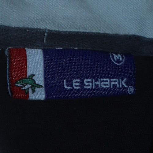 Le Shark Men's Black Rugby Style Collared Sweatshirt Size M