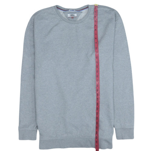 Tommy Jeans Men Grey XXL Relaxed Fit Crew Neck Sweatshirt