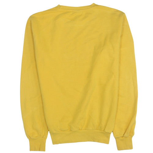 Ellesse Women’s Yellow Crew Neck Pullover Sweatshirt UK 12 Cotton Blend