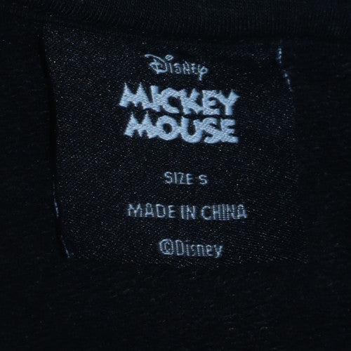 Disney Mickey Mouse Women Black Small Pullover Sweatshirt Graphic Print