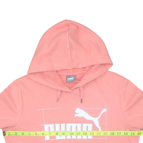 Puma Women's Pink Hoodie Size 14 Pullover Hooded Sweatshirt