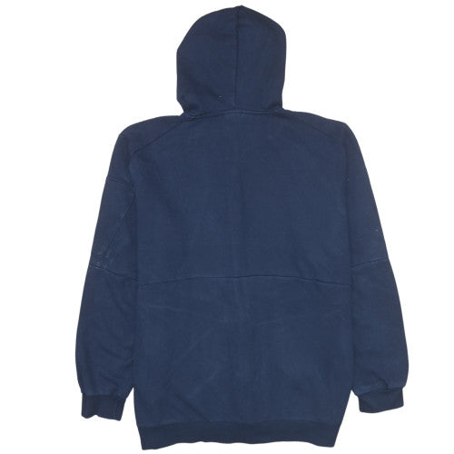 Adidas Mens Blue Full Zip Hoodie Size L Regular Fit Fleece