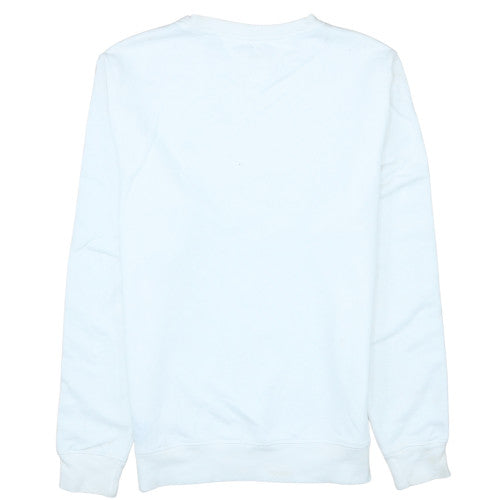 Tommy Hilfiger Men's White Crew Neck Sweatshirt Size L Cotton Blend