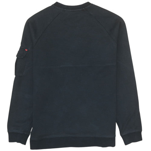Gym King Men's Black Medium Crew Neck Slim Fit Sweatshirt