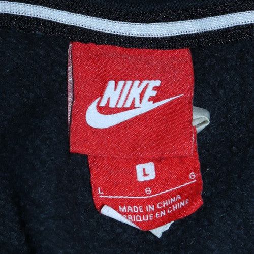 Nike Men's Black Pullover Hoodie L Fleece Graphic Sportswear