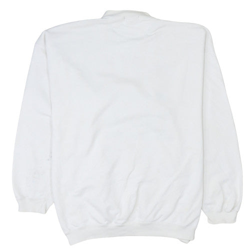 NAF NAF Men's White Nautical Embroidered Sweatshirt S
