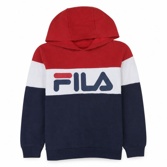 FILA Teens Multicoloured Pullover Hoodie 14 Slim Sports Style