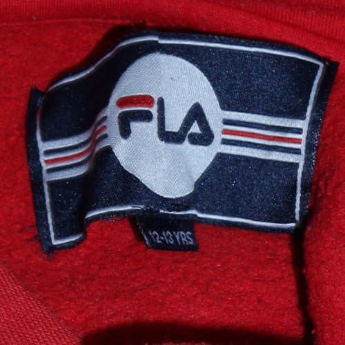 FILA Teens Multicoloured Pullover Hoodie 14 Slim Sports Style