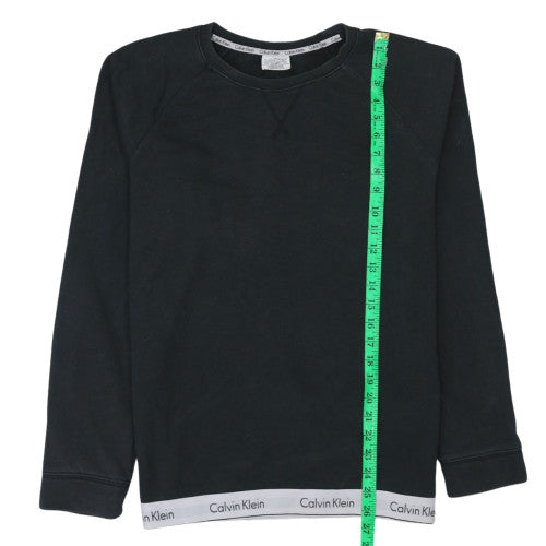 Calvin Klein Men's Black Logo Trim Crew Neck Sweatshirt Size L