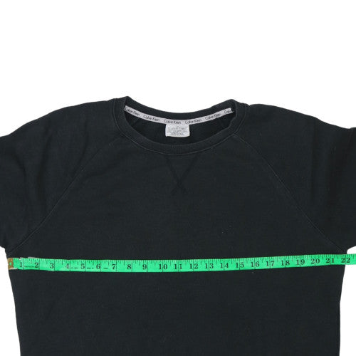 Calvin Klein Men's Black Logo Trim Crew Neck Sweatshirt Size L