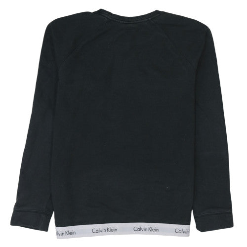Calvin Klein Men's Black Logo Trim Crew Neck Sweatshirt Size L