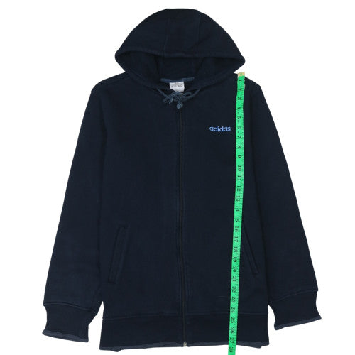 Adidas Mens Blue Full Zip Hoodie 2XL Fleece Sportswear