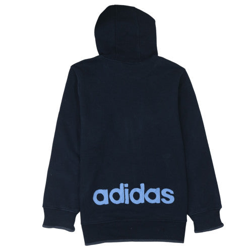 Adidas Mens Blue Full Zip Hoodie 2XL Fleece Sportswear