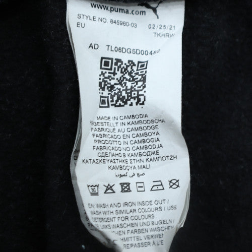 Puma Men's Black Pullover Hoodie Sweatshirt Size S Regular Fit