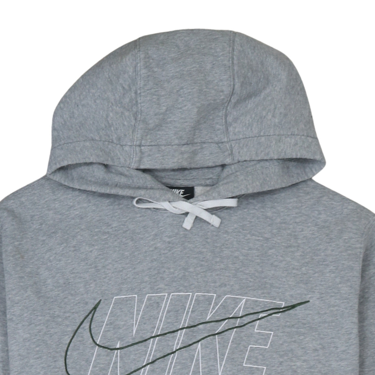 Nike Men's Grey Pullover Hoodie L Sports Graphic Fleece