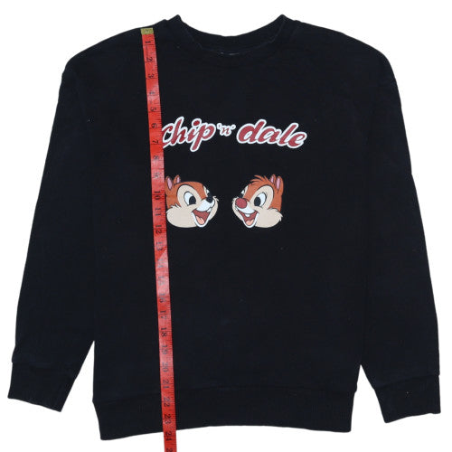 Disney at George Women Black Chip 'n Dale Sweatshirt Size M 12-14