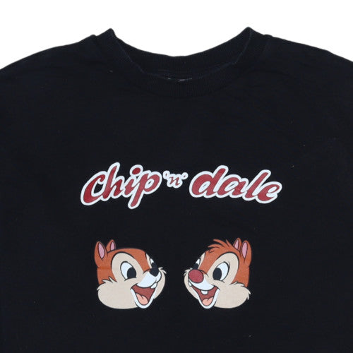Disney at George Women Black Chip 'n Dale Sweatshirt Size M 12-14