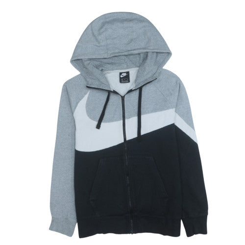 Nike Mens Grey Full Zip Hoodie M Sports Fleece Sweatshirt