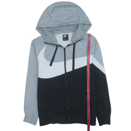 Nike Mens Grey Full Zip Hoodie M Sports Fleece Sweatshirt