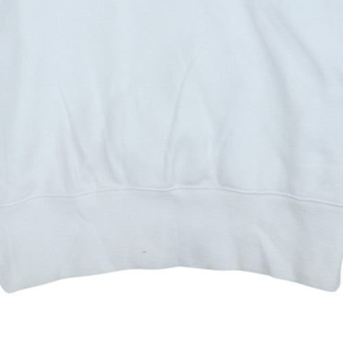 Champion Men's White Large Pullover Crew Neck Logo Sweatshirt