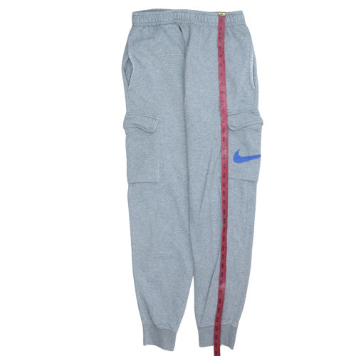 Nike Men's Grey Fleece Cargo Jogger Trousers Size S
