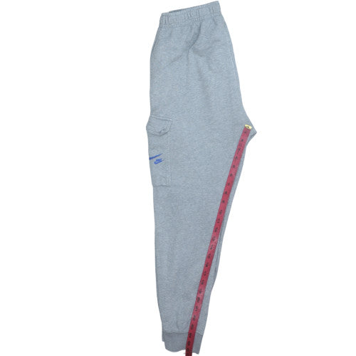 Nike Men's Grey Fleece Cargo Jogger Trousers Size S