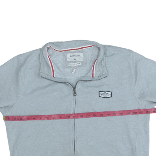 Quiksilver Mens Grey Full Zip Sweatshirt YL Classic Fit