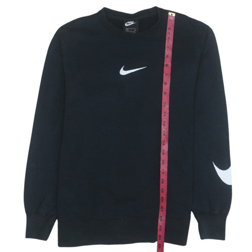 Nike Men's Black Small Pullover Sweatshirt with Logo Print