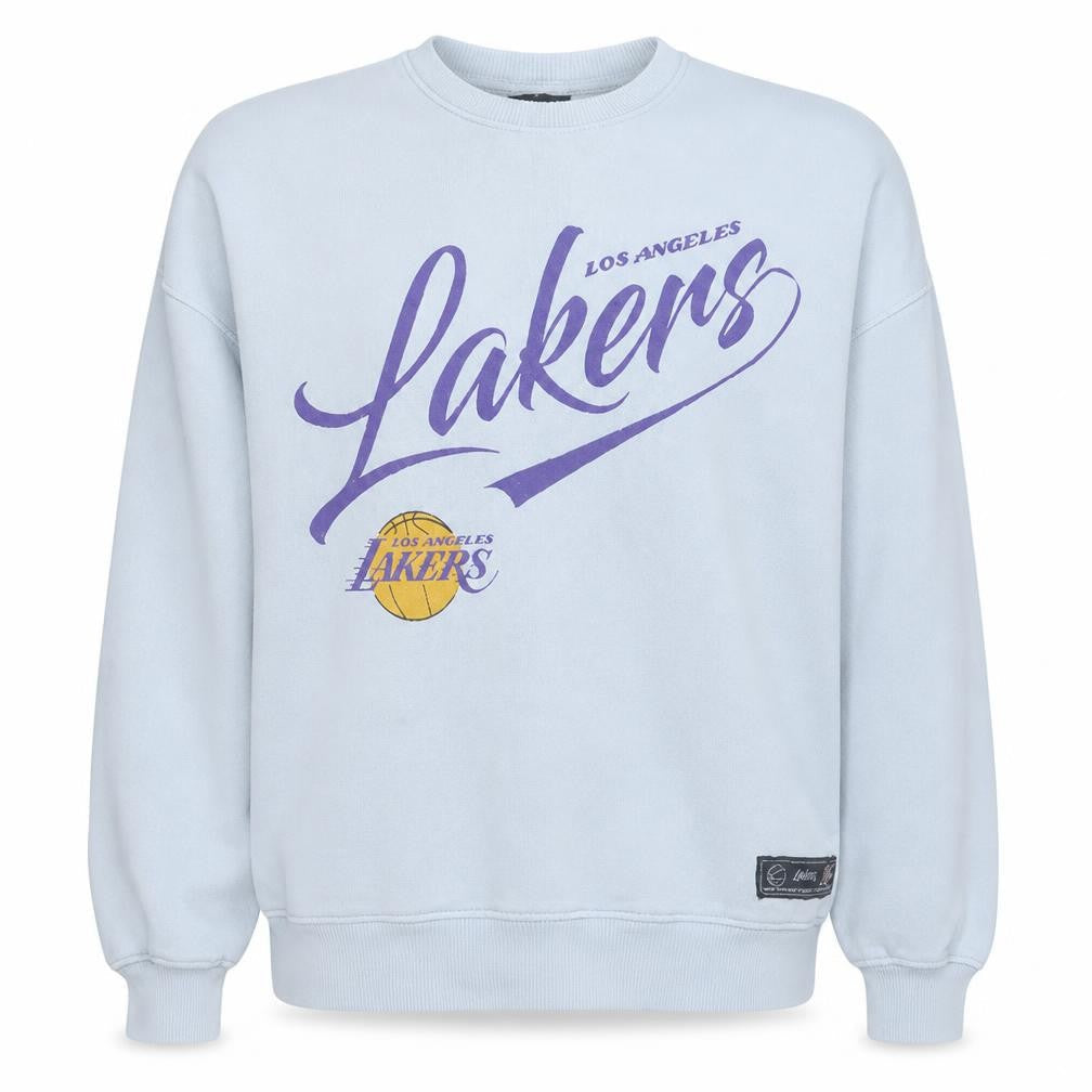 NBA Los Angeles Lakers White Crew Neck Sweatshirt Women’s UK 12 Vintage Style