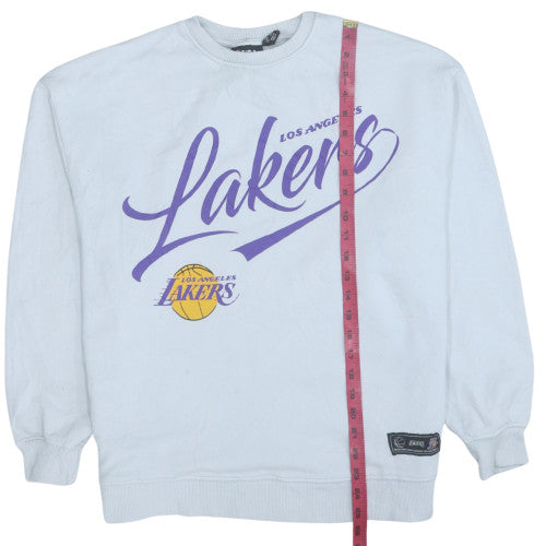 NBA Los Angeles Lakers White Crew Neck Sweatshirt Women’s UK 12 Vintage Style